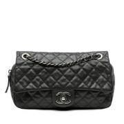 Pre-owned Leather chanel-bags Chanel Vintage , Black , Dames