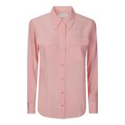 Zijden knoopshirt Equipment , Pink , Dames