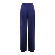 Blauwe Broek voor Vrouwen Max Mara Studio , Blue , Dames