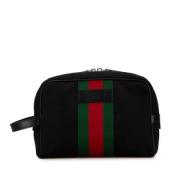 Pre-owned Canvas clutches Gucci Vintage , Black , Dames