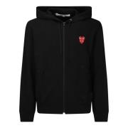 Zwarte Rits Hoodie Sweatshirt Dubbele Voorkant Comme des Garçons Play ...