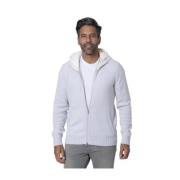 Grijze Hoodie met Rits Gran Sasso , White , Heren