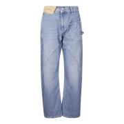 Rechte Pijp Katoenen Jeans met Anker JW Anderson , Blue , Dames