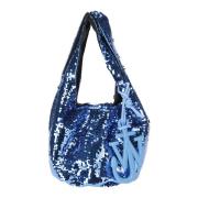 Paillet Shopper Tas met Logo Bedel JW Anderson , Blue , Dames