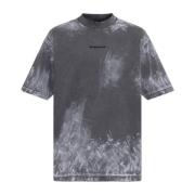 T-shirt met logo Balenciaga , Gray , Heren