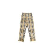 Ruitpatroon Straight-Leg Broek Burberry , Beige , Dames