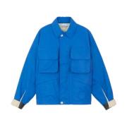 Reflecterende windjack - Marina Blauw Stone Island , Blue , Heren