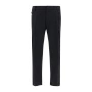 Mid-Rise Wollen Broek met Knoopsluiting Dolce & Gabbana , Black , Here...