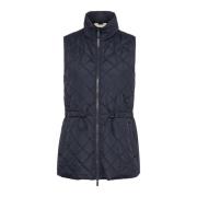 Gewatteerd Vest met Hoge Hals Part Two , Blue , Dames