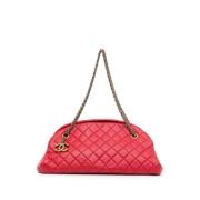 Pre-owned Leather chanel-bags Chanel Vintage , Red , Dames