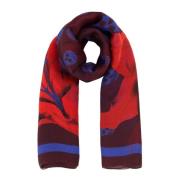 Zijden Gedrukte Foulard Sjaal Alexander McQueen , Multicolor , Dames