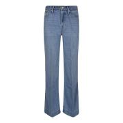 Jeans Straight Pre-owned 7 For All Mankind , Blue , Dames