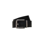 Zwarte Leren Riem Cinte MEN Calvin Klein , Black , Heren