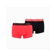 Rood/Zwarte Basic Trunk Boxers Puma , Multicolor , Heren