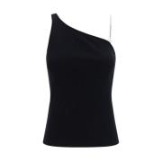 Getailleerde Mouwloze Top met Kettingdetail Givenchy , Black , Dames