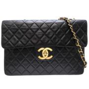 Pre-owned Leather chanel-bags Chanel Vintage , Black , Dames