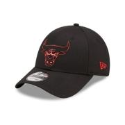 Zwarte Bulls Folie Logo Pet New Era , Black , Heren