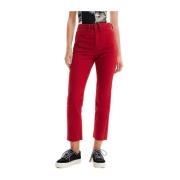 Katoenen Mom Jeans Collectie Desigual , Red , Dames