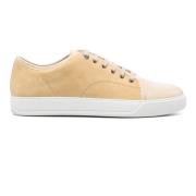 Beige Suède Lage Sneakers Lanvin , Beige , Heren