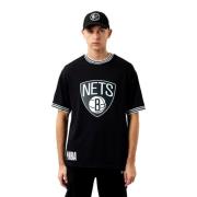 Zwart teamlogo T-shirt New Era , Black , Heren