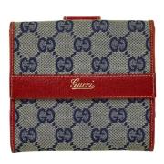 Pre-owned Canvas wallets Gucci Vintage , Blue , Dames