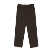 Donkerbruine Straight Pants Lemaire , Brown , Heren