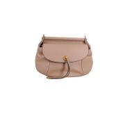 Taupe Schoudertas met Gouden Details Gianni Chiarini , Beige , Dames