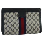 Pre-owned Canvas clutches Gucci Vintage , Blue , Dames