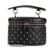 Studded Spike Toilettas Valentino Garavani , Black , Dames