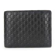 Pre-owned Leather wallets Gucci Vintage , Black , Dames