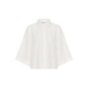 Witte Geknipte Overhemdblouse Karen by Simonsen , White , Dames