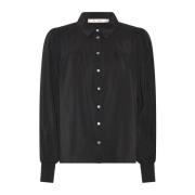 Elyssa Shirt met Smock-details RUE de Femme , Black , Dames