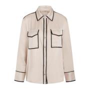 Moderne Louanne Shirt met Contrastdetails RUE de Femme , Beige , Dames