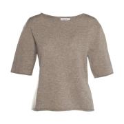 Selma Kortemouw Sweater Hést , Beige , Dames