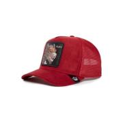 Suede Dragon Trucker Cap Goorin Bros , Red , Heren