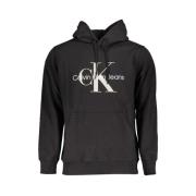 Biologisch Katoenen Hoodie met Uniek Ontwerp Calvin Klein , Black , He...