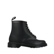 Zwarte Leren Heren Anfibio Laarzen Dr. Martens , Black , Heren