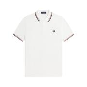 Witte Twin Tipped Polo Shirt Fred Perry , White , Heren