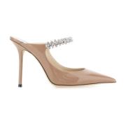 Roze Leren Muiltjes met 10cm Hak Jimmy Choo , Pink , Dames