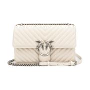 Gewatteerde Nappaleren Love Tas Pinko , White , Dames