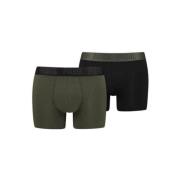 Bosnacht/zwarte katoenen boxershorts Puma , Multicolor , Heren