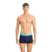 Turquoise/Blauw Basic Trunk Boxers Puma , Blue , Heren