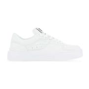 Witte Leren Sneakers New Roma Stijl Dolce & Gabbana , White , Heren