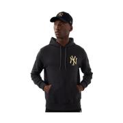 Gouden Yankees Folie Hoodie New Era , Black , Heren