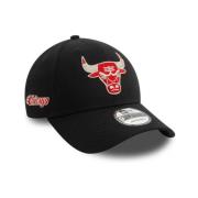 Zwarte Bulls NBA Metallic Pet New Era , Black , Heren