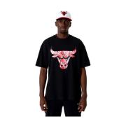 Zwarte Bulls NBA Logo Tee New Era , Black , Heren