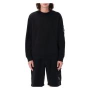 Zwarte Gebreide Fleece Lens Sweatshirt C.p. Company , Black , Heren