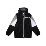 Zwarte Oakland Raider Windbreaker met volledige rits Mitchell & Ness ,...