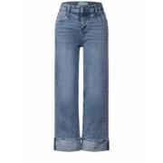 Denim Straight Leg Casual Jeans Street One , Blue , Dames