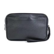 Pre-owned Leather clutches Louis Vuitton Vintage , Black , Dames